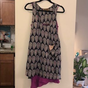 Karen Zambos dress that is a slip and cover.